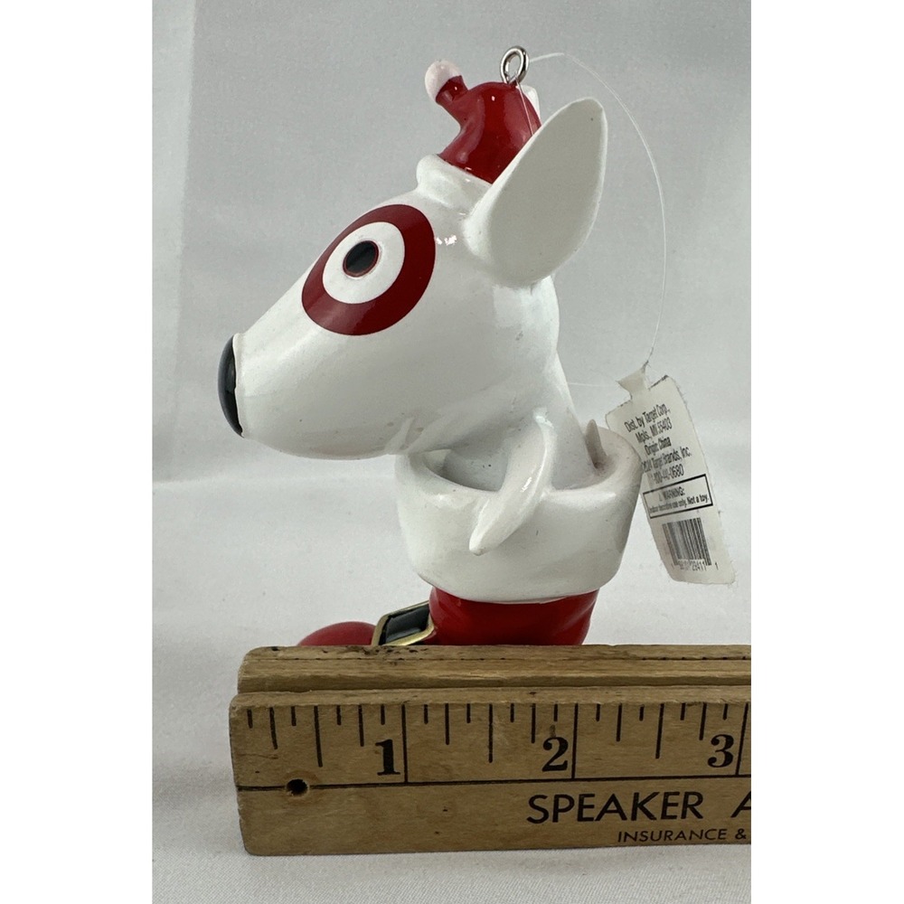 Target Wondershop 2024 Bullseye Dog in Santa‎ Boot Christmas Tree Ornament NEW - Picture 7 of 7
